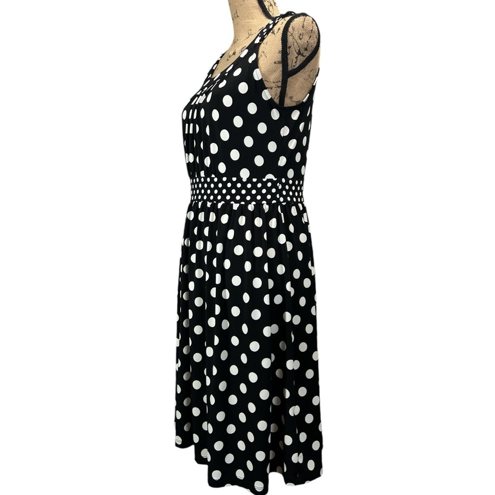 Apt.9 EC. Black and white pullover polka dot dress. Size medium - Picture 4 of 6